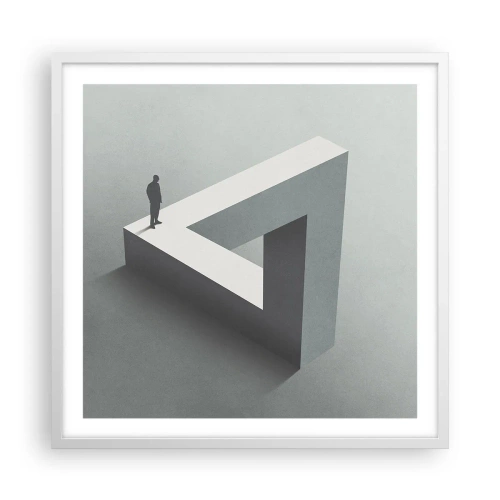 Poster in einem weißen Rahmen - Es ist also doch möglich - 60x60 cm