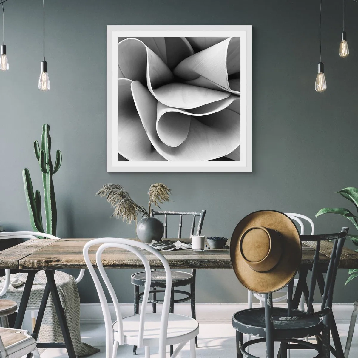 Poster in einem weißen Rahmen - Es passiert im Weltraum - 40x40 cm