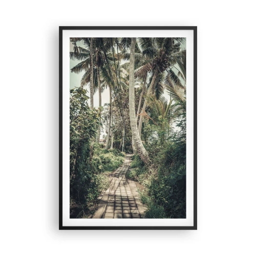 Poster in einem schwarzem Rahmen - Palmenallee - 61x91 cm