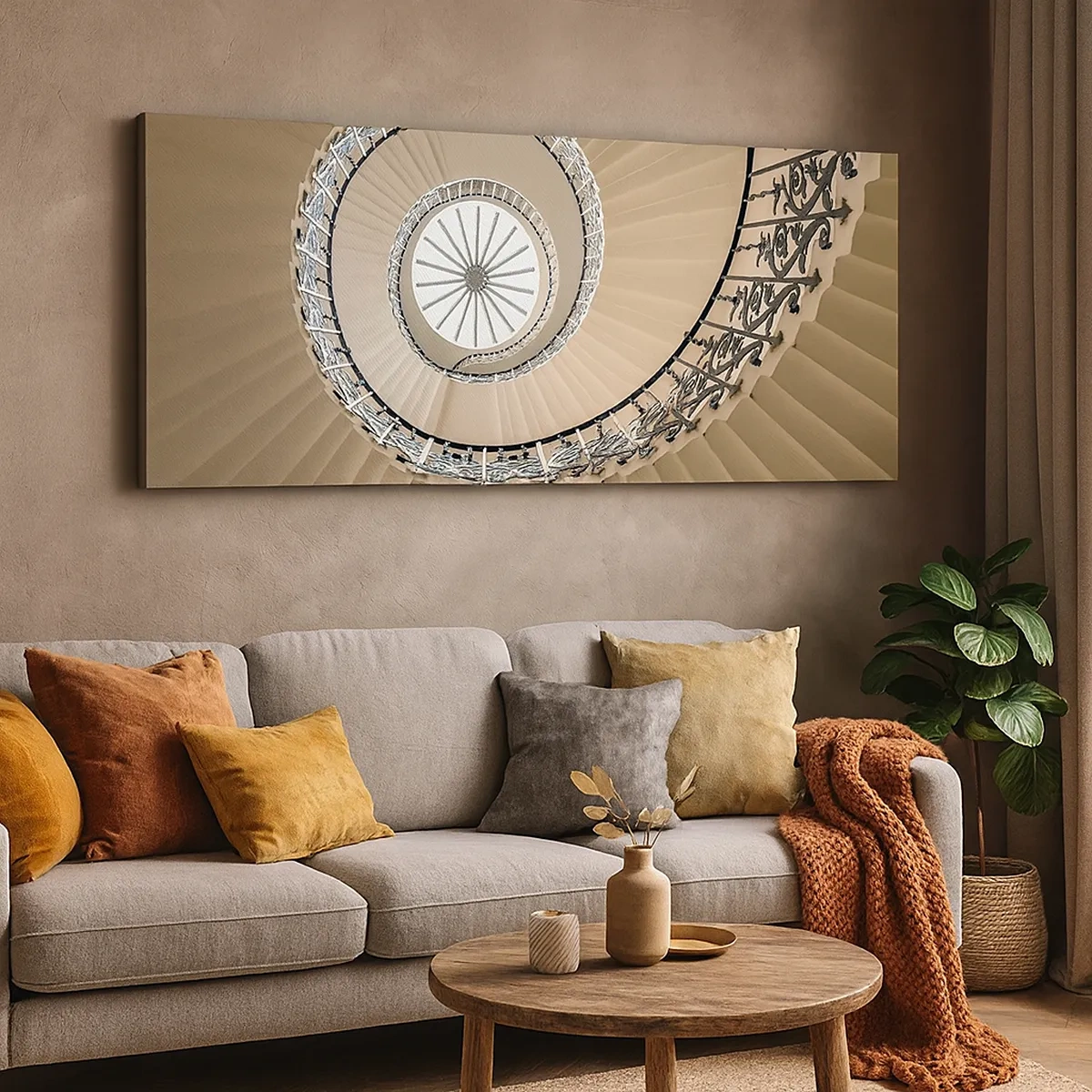 Bild auf Leinwand - Leinwandbild - Im Inneren der Muschel - 30x30 cm