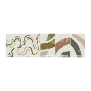 Fototapetenmuster Standard Eco - Fröhlicher Tanz der Abstraktion - Pastell, Minimalistisch, Hell - 100x30 cm