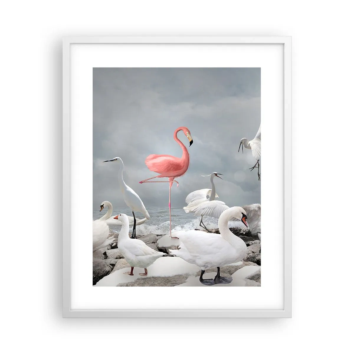 Poster in einem weißen Rahmen - Wie kam ich hier hin? - 40x50 cm