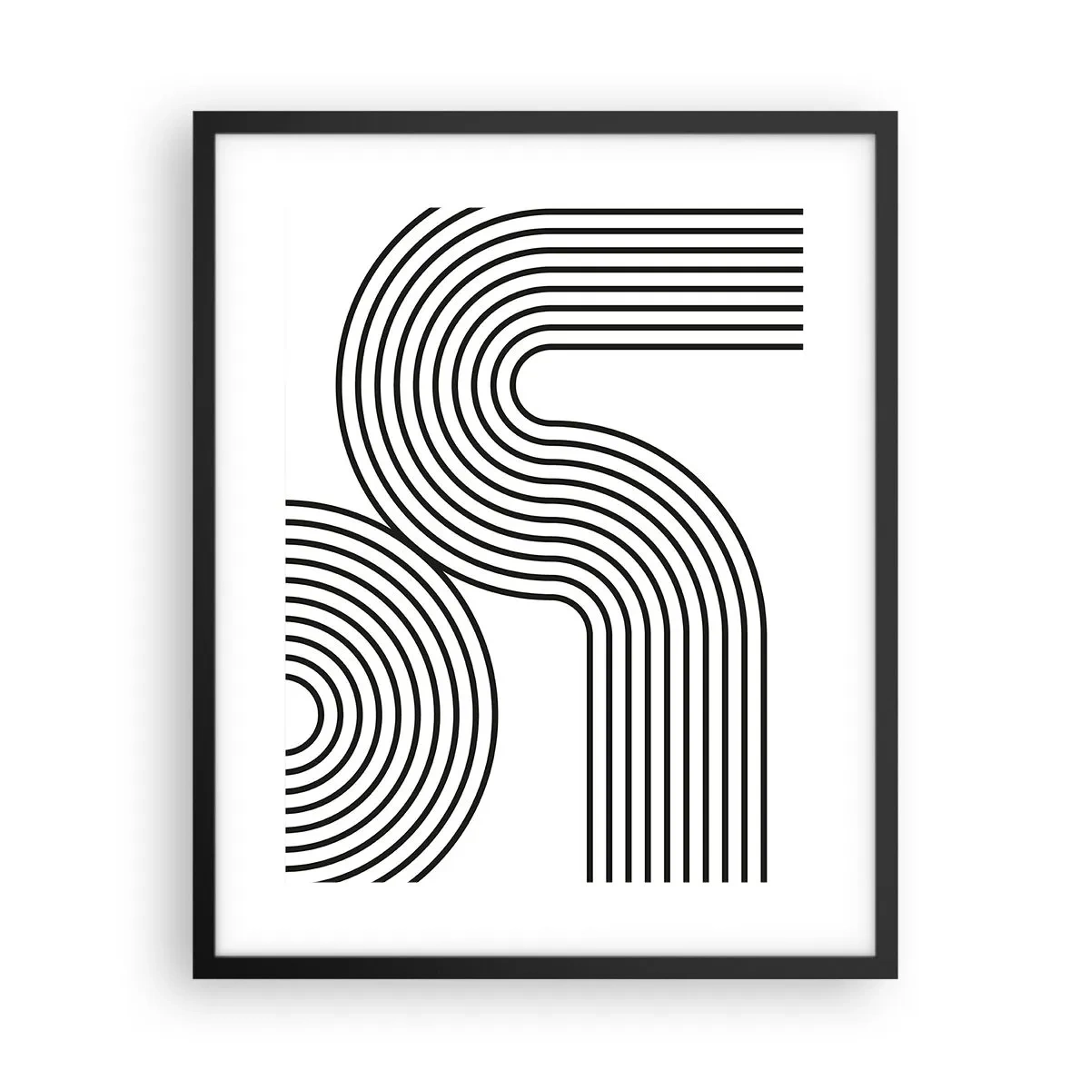 Poster in einem schwarzem Rahmen - An der Kurve - 40x50 cm