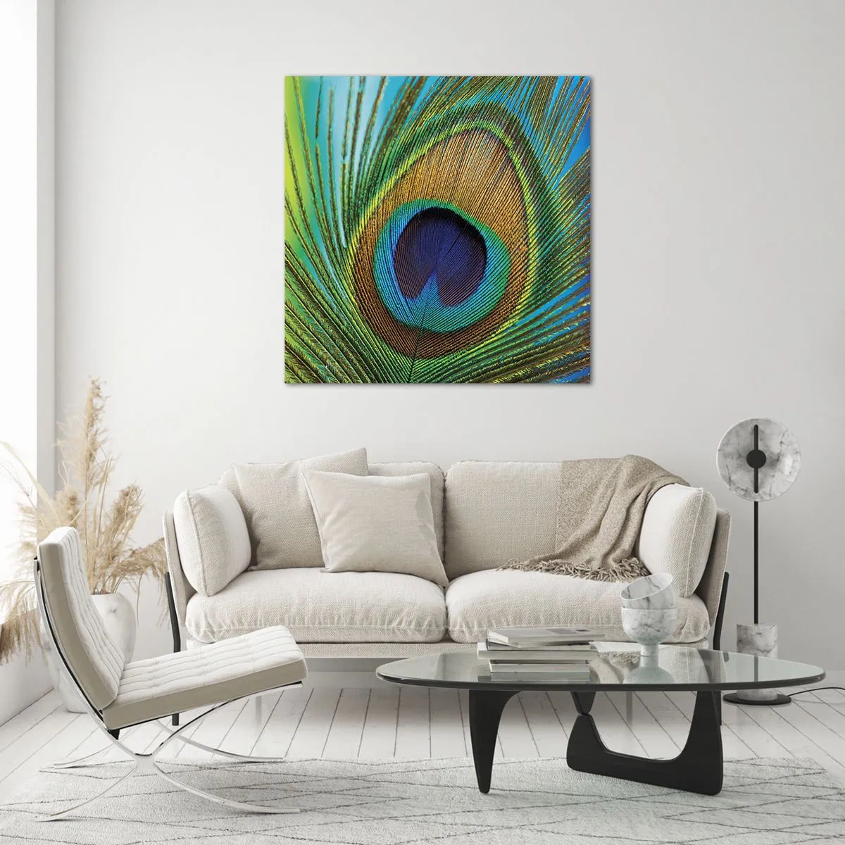 Glasbild - Bild auf glas - Auge in Auge - 50x50 cm