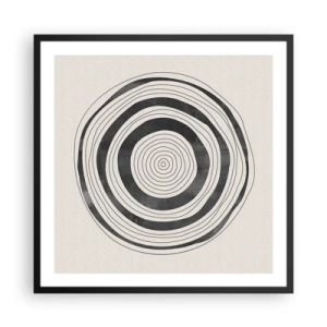 Poster in einem schwarzem Rahmen - Wichtig ist, was dazwischen liegt - 60x60 cm