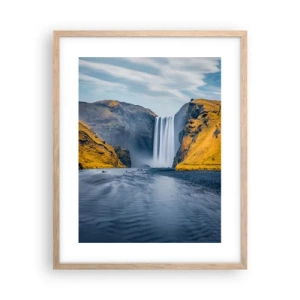 Poster in einem Rahmen aus heller Eiche - Ewige Dauer, ewige Bewegung - 40x50 cm