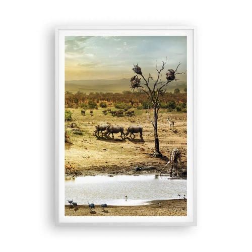 Poster in einem weißen Rahmen - Ein Fluss floss aus Eden ... - 70x100 cm