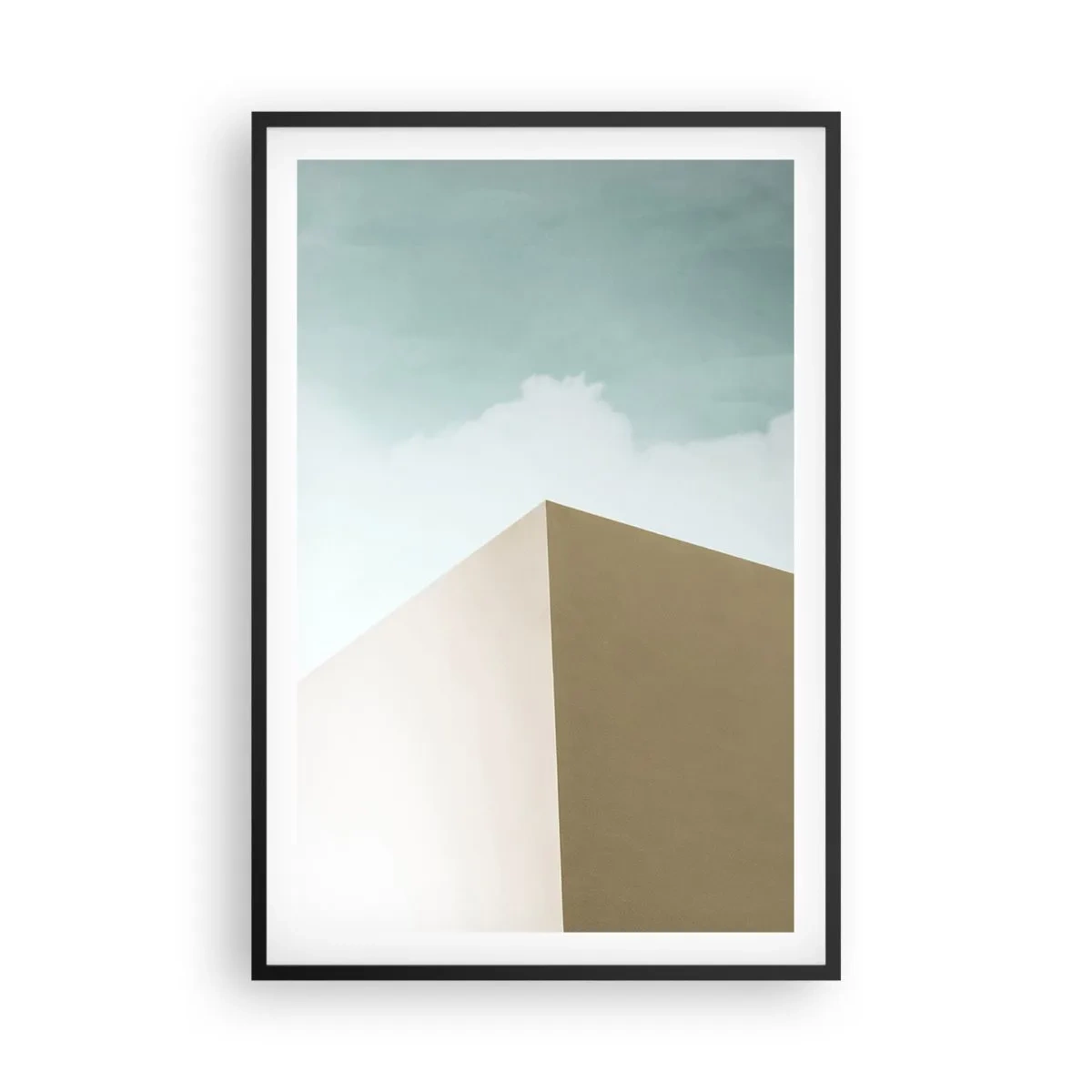 Poster in einem schwarzem Rahmen - Geometrie des sonnigen Sommers - 61x91 cm