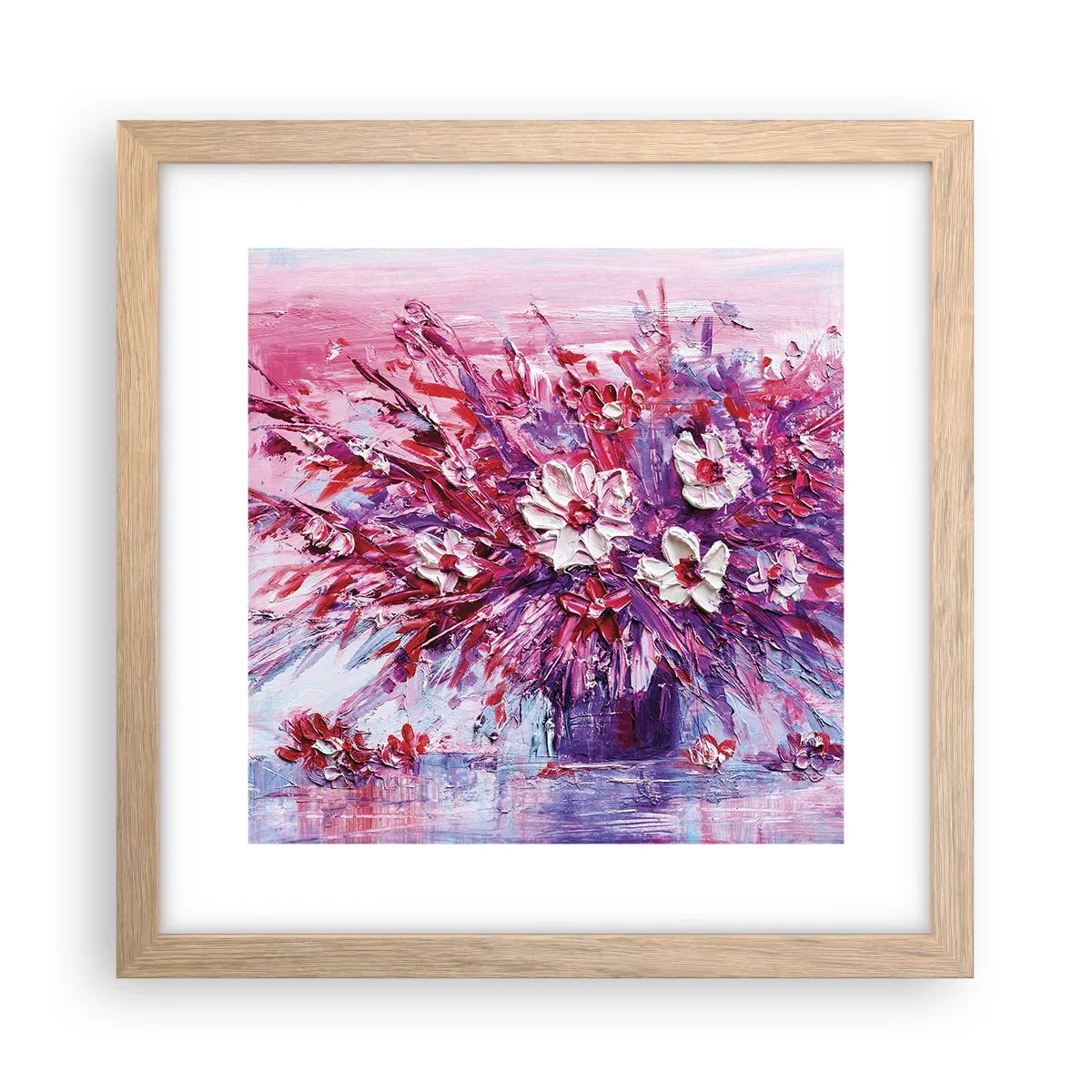 Poster in einem Rahmen aus heller Eiche - Unschuld und Leidenschaft - 30x30 cm