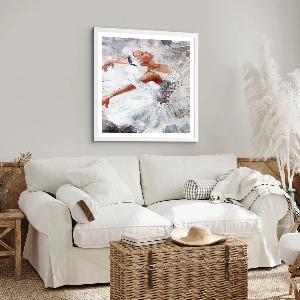 Poster in einem weißen Rahmen - Zart und leicht wie Tüll - 40x40 cm