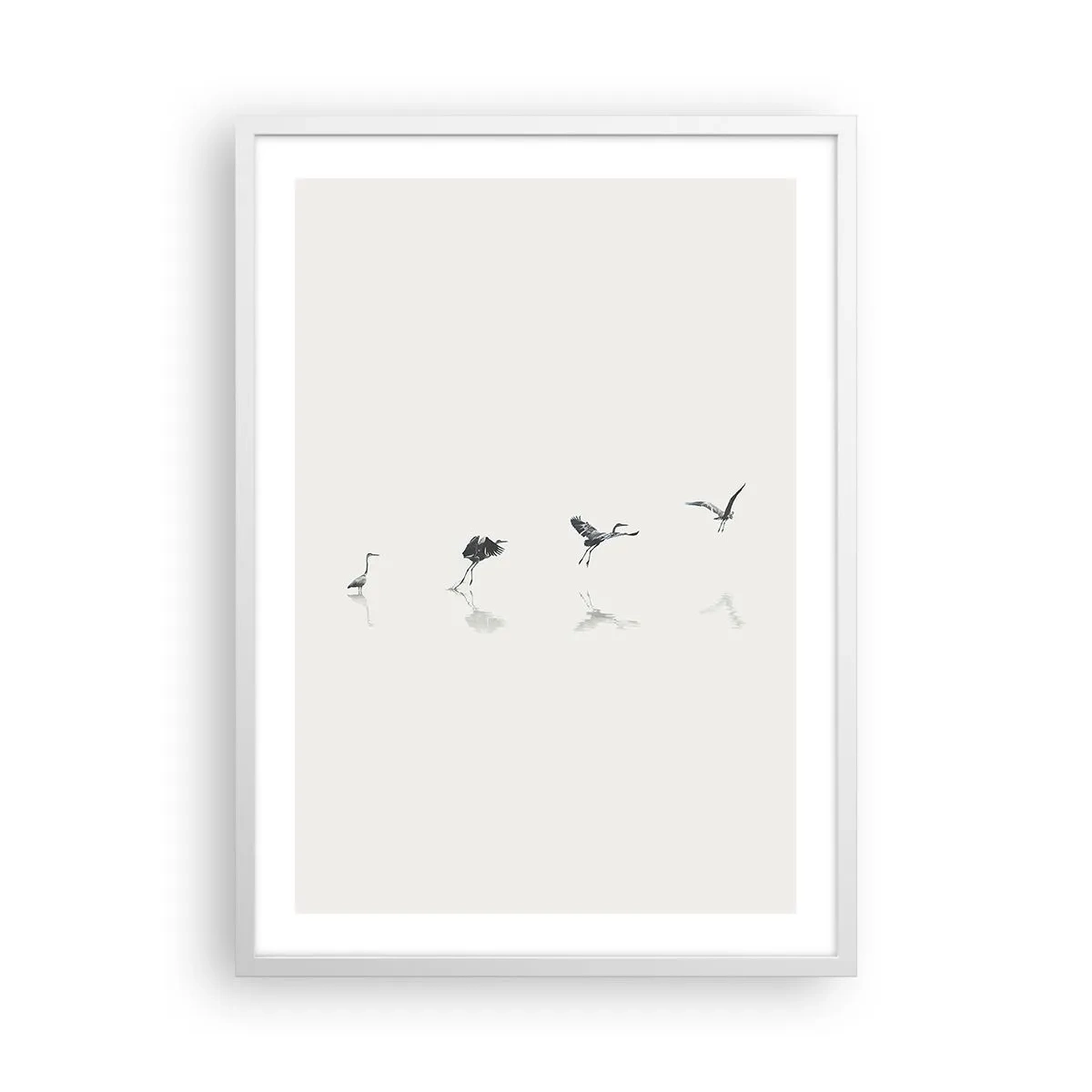 Poster in einem weißen Rahmen - Vier einfache Schritte - 50x70 cm