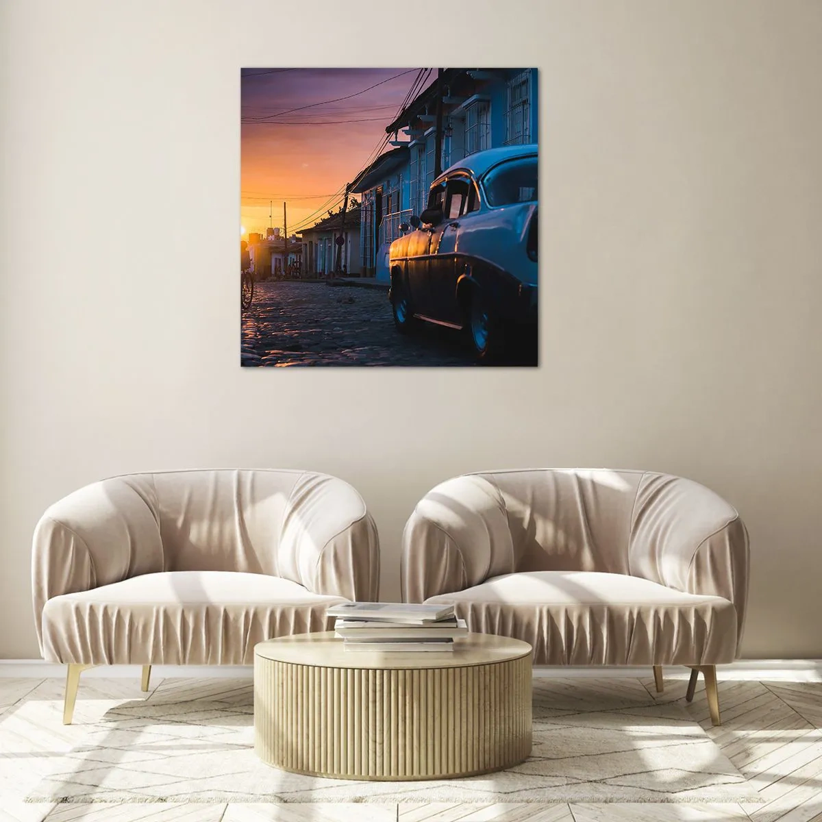 Glasbild - Bild auf glas - Hier vergeht die Zeit - 40x40 cm