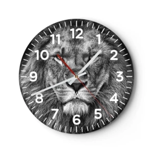 Wanduhr - Glasuhr - Im Krönungsgewand - 30x30 cm