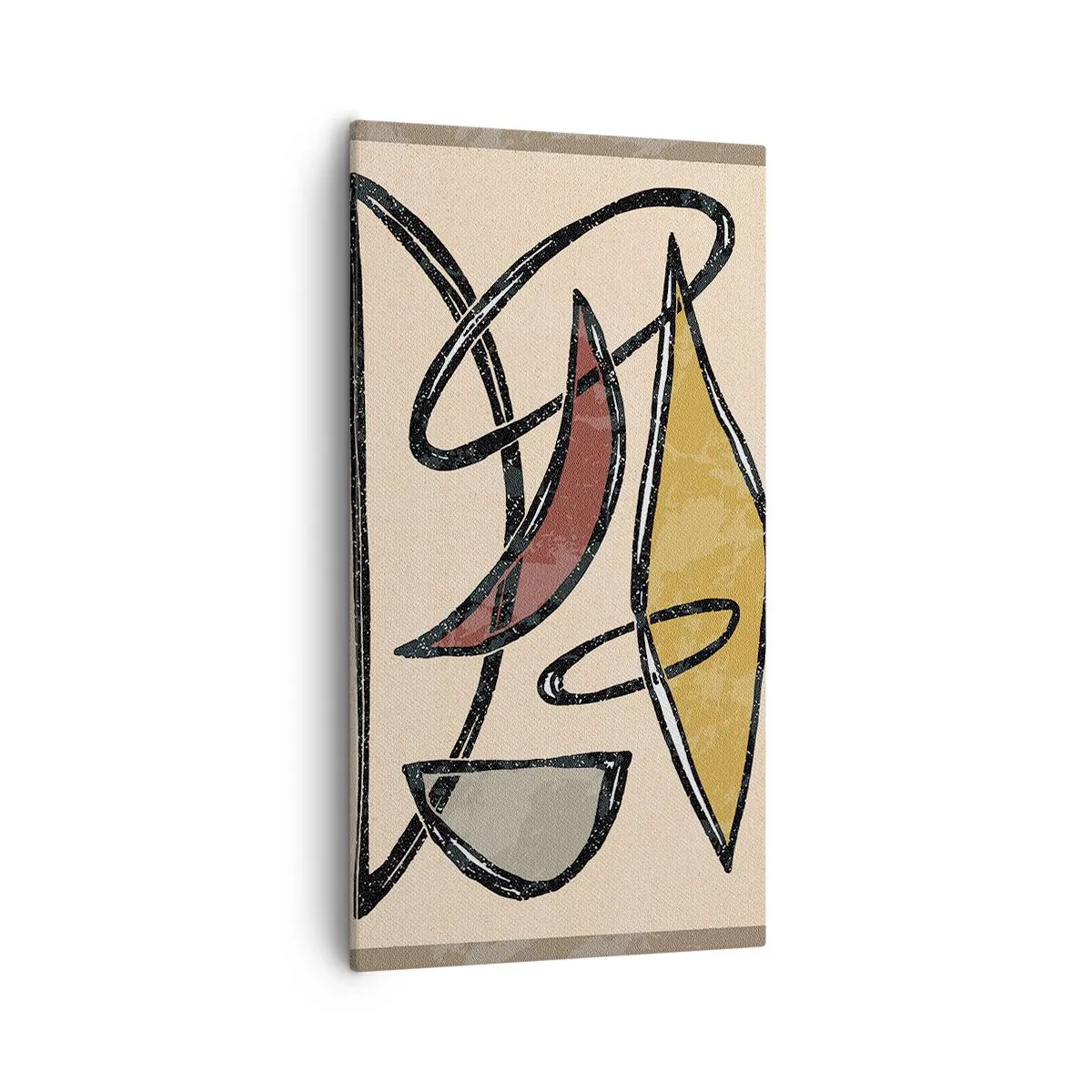 Bild auf Leinwand - Leinwandbild - Komposition – Bögen und Ovale - 55x100 cm