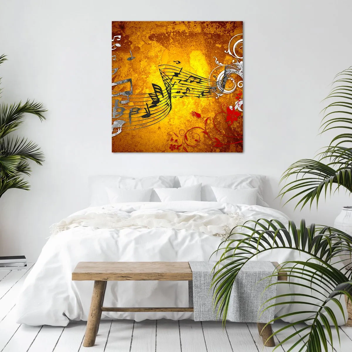 Bild auf Leinwand - Leinwandbild - Lass die Musik fließen - 70x70 cm