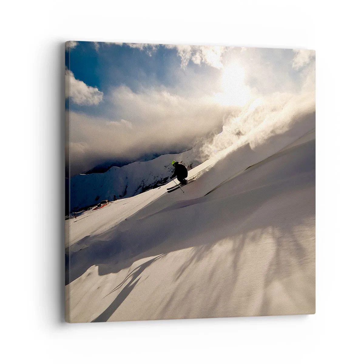 Bild auf Leinwand - Leinwandbild - Bergherausforderung angenommen - 40x40 cm