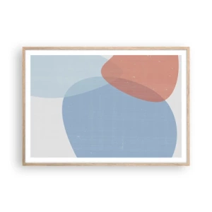 Poster in einem Rahmen aus heller Eiche - Pastellbeziehungen - 100x70 cm