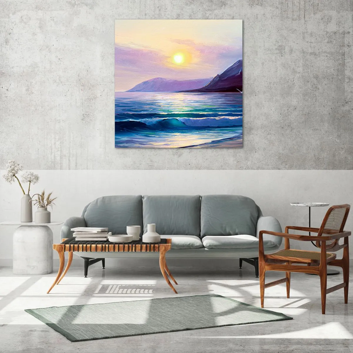 Glasbild - Bild auf glas - Wasser- und Luftkristall - 30x30 cm