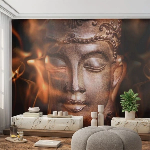 Fototapete Premium Canvas - Es existiert nur hier und jetzt - Buddha, Religion, Asien - 350x256 cm