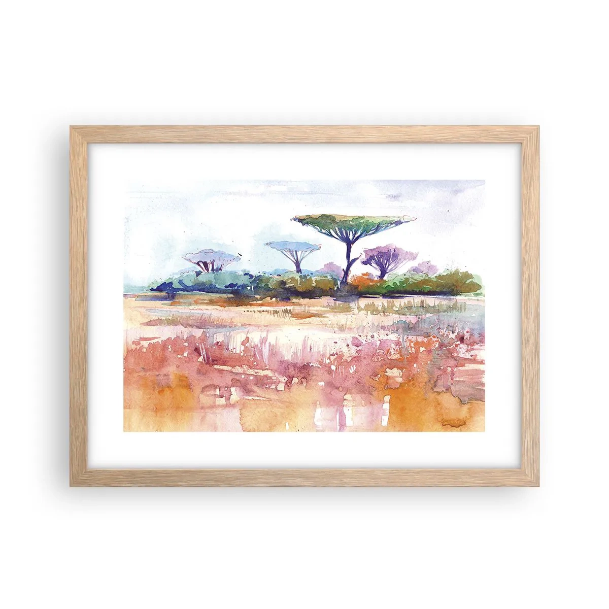 Poster in einem Rahmen aus heller Eiche - Savannah-Farben - 40x30 cm