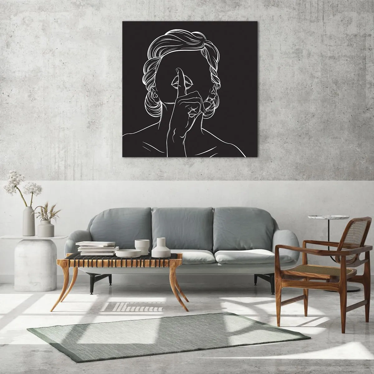 Glasbild - Bild auf glas - Schönheit erblüht in der Stille - 50x50 cm