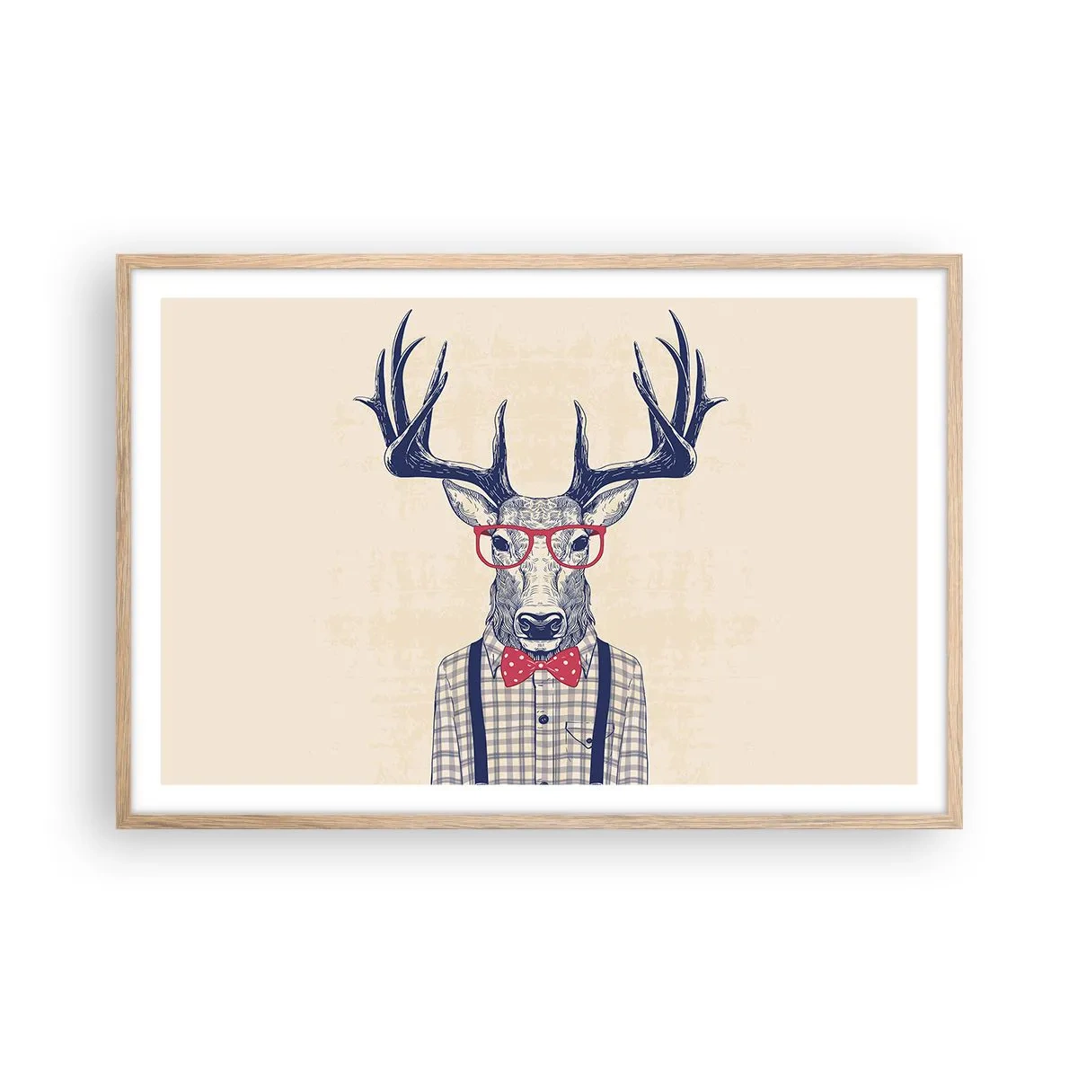 Poster in einem Rahmen aus heller Eiche - Eine lustige Extravaganz - 91x61 cm