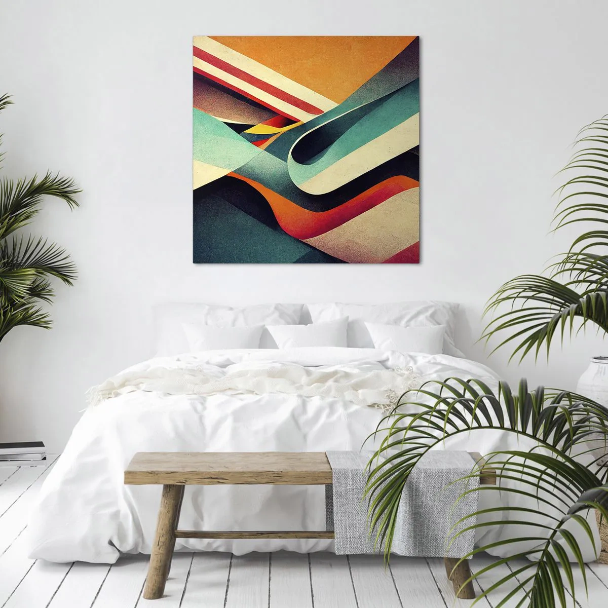 Bild auf Leinwand - Leinwandbild - Intensive Komposition - 40x40 cm