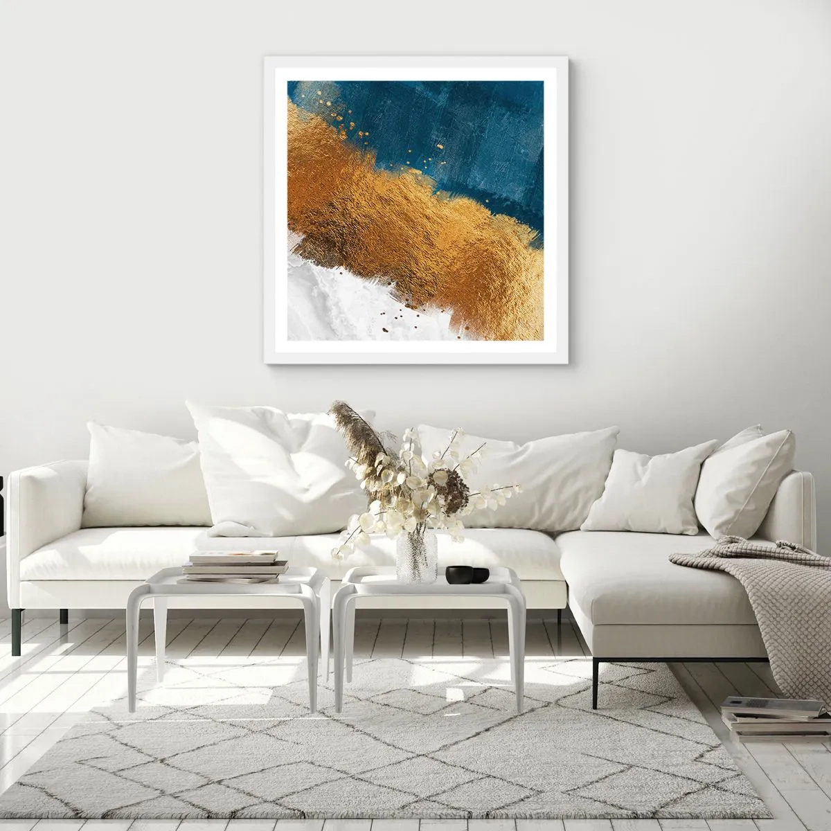 Poster in einem weißen Rahmen - Farben des Sommers - 50x50 cm
