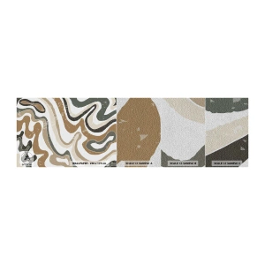 Fototapeten Muster Premium Sand - Mäander in Erdfarben - Abstraktion, Stück, Boho - 100x30 cm