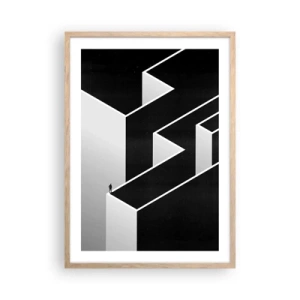 Poster in einem Rahmen aus heller Eiche - Einsamkeit an der Spitze - 50x70 cm