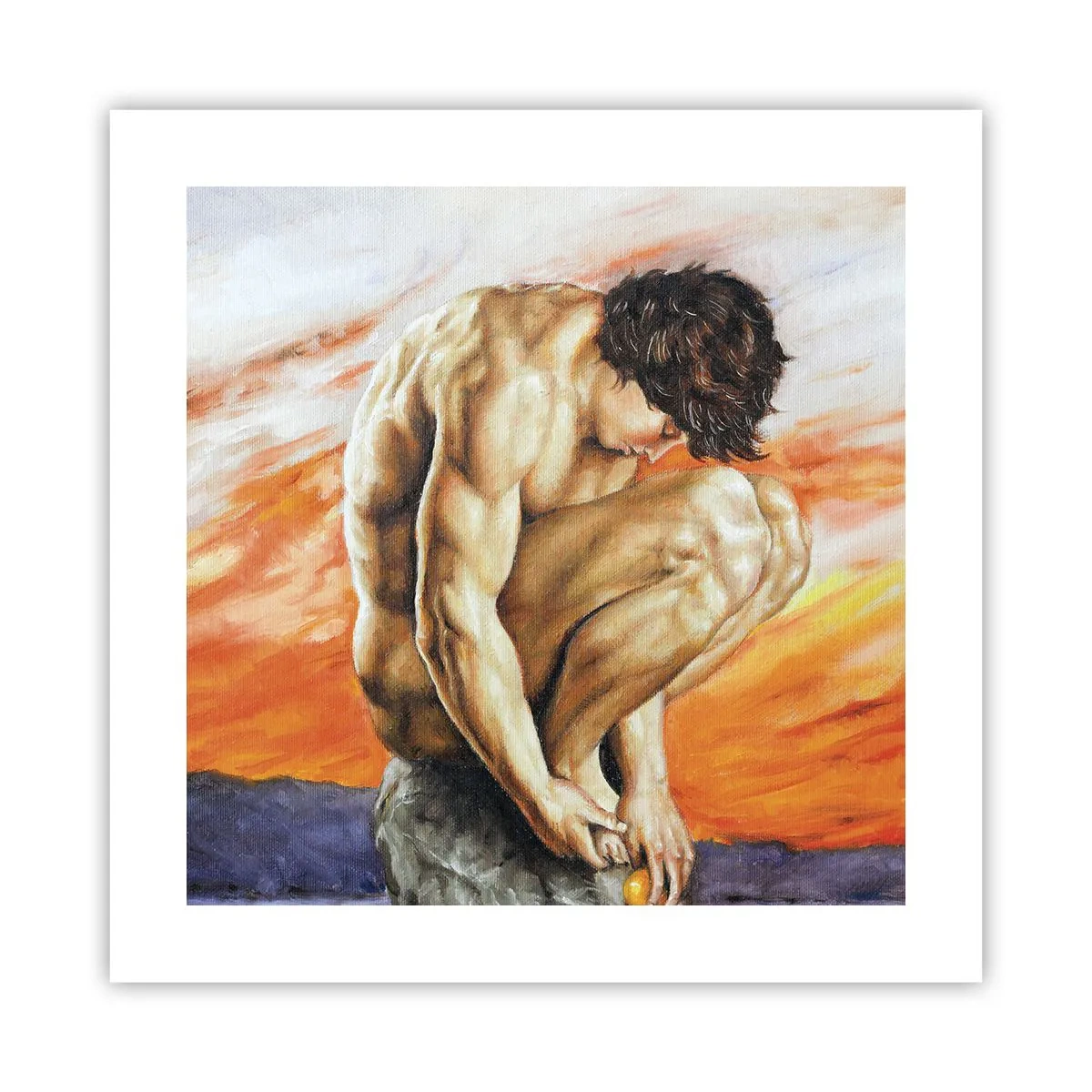 Poster - In sich versunken - 40x40 cm