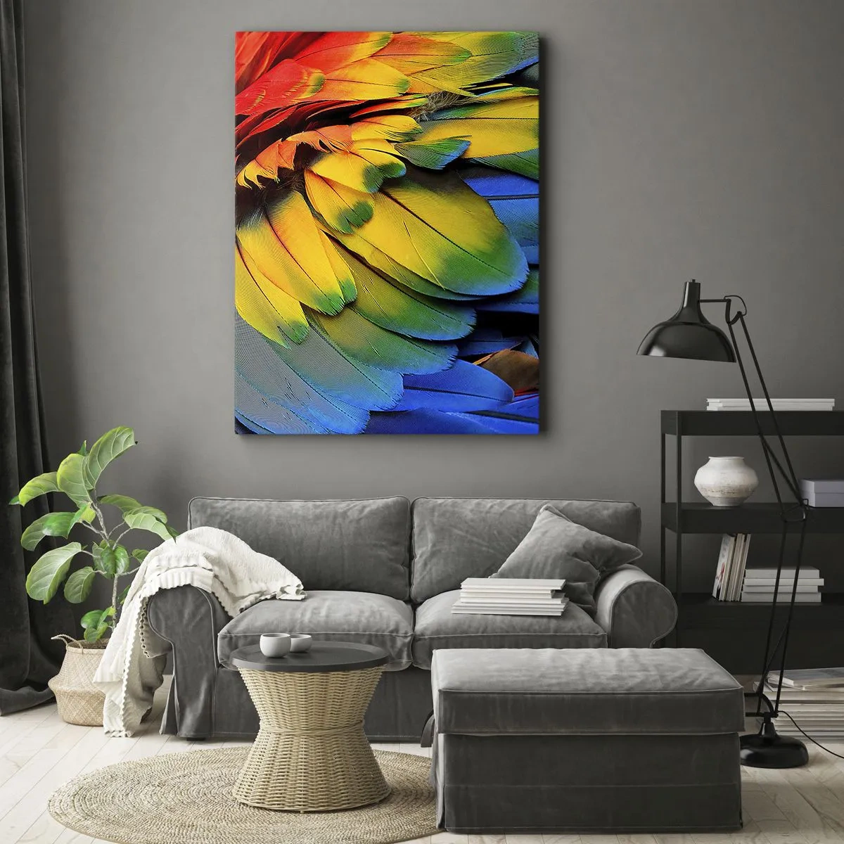 Bild auf Leinwand - Leinwandbild - Paradiesvogel - 65x120 cm