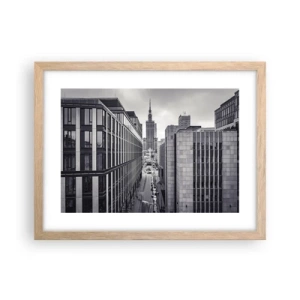 Poster in einem Rahmen aus heller Eiche - Warschauer Tal - 40x30 cm