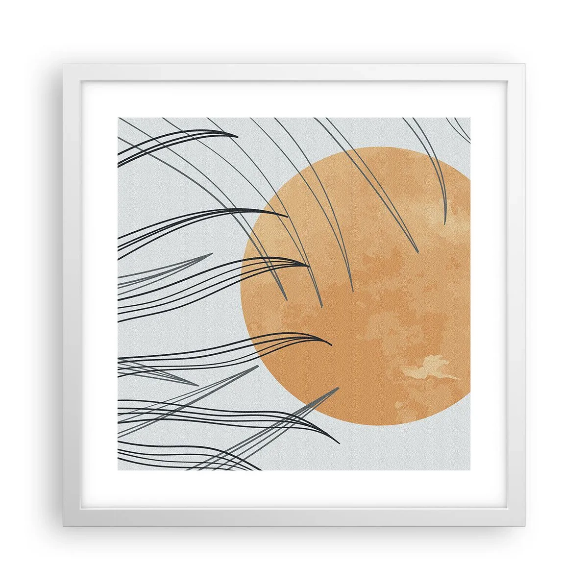 Poster in einem weißen Rahmen - Immer der Sonne entgegen - 40x40 cm