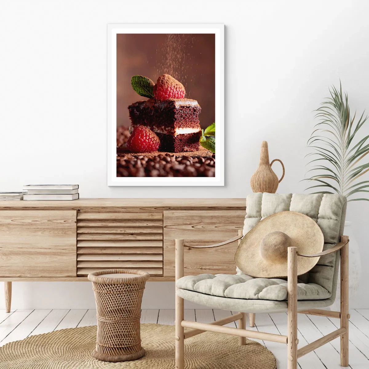 Poster in einem weißen Rahmen - Das Leben ist süß - 61x91 cm