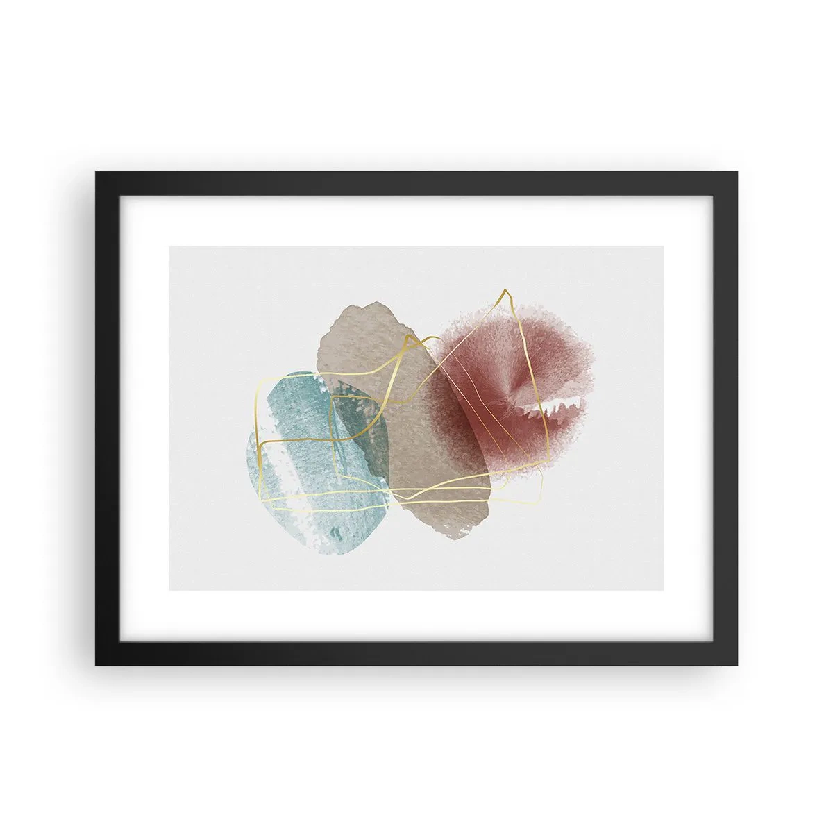 Poster in einem schwarzem Rahmen - Korallen des Weltraums - 40x30 cm