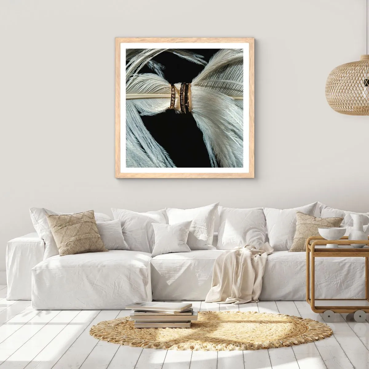 Poster in einem Rahmen aus heller Eiche - ... und ich werde dich nicht verlassen ... - 60x60 cm