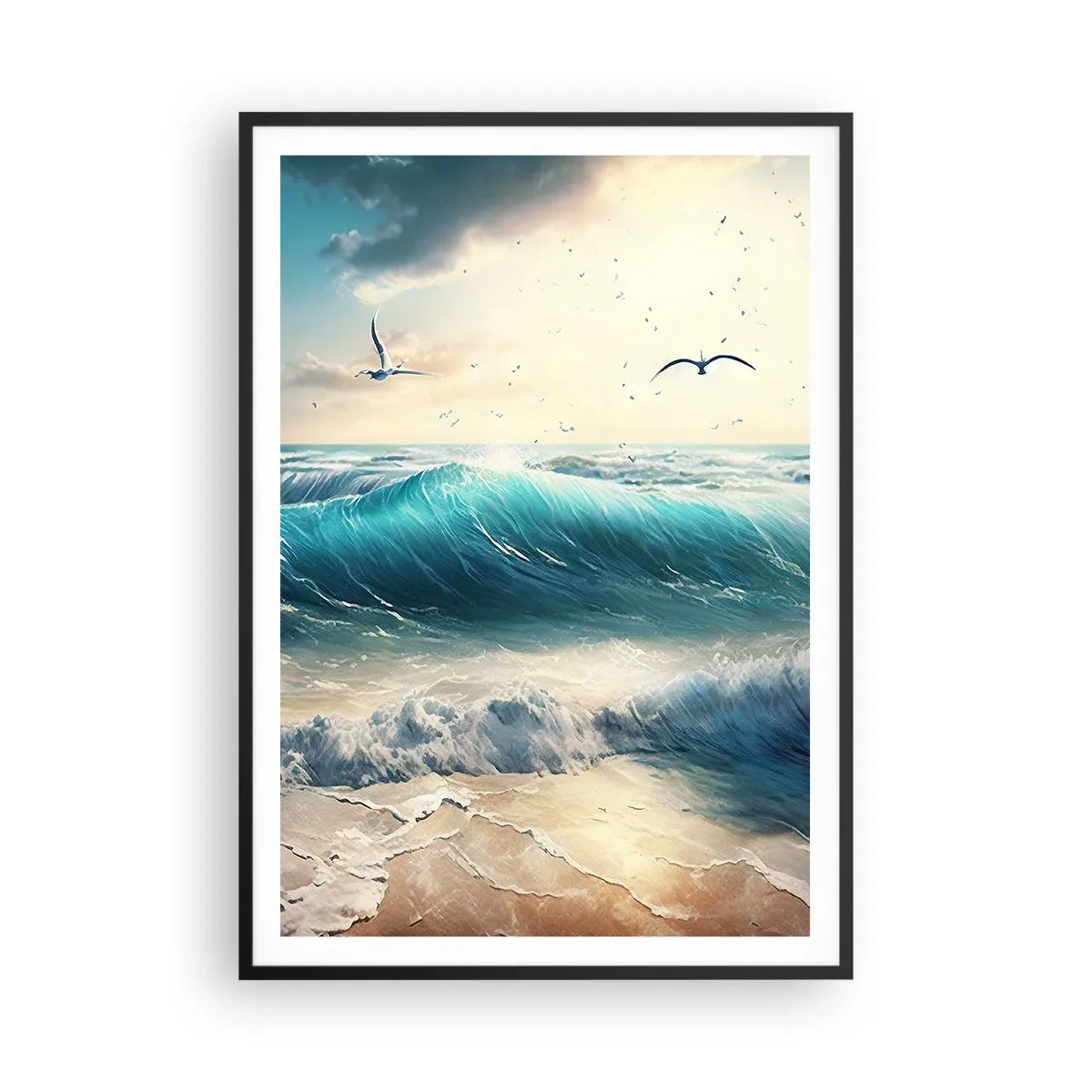 Poster in einem schwarzem Rahmen - Es summt nur für dich - 70x100 cm