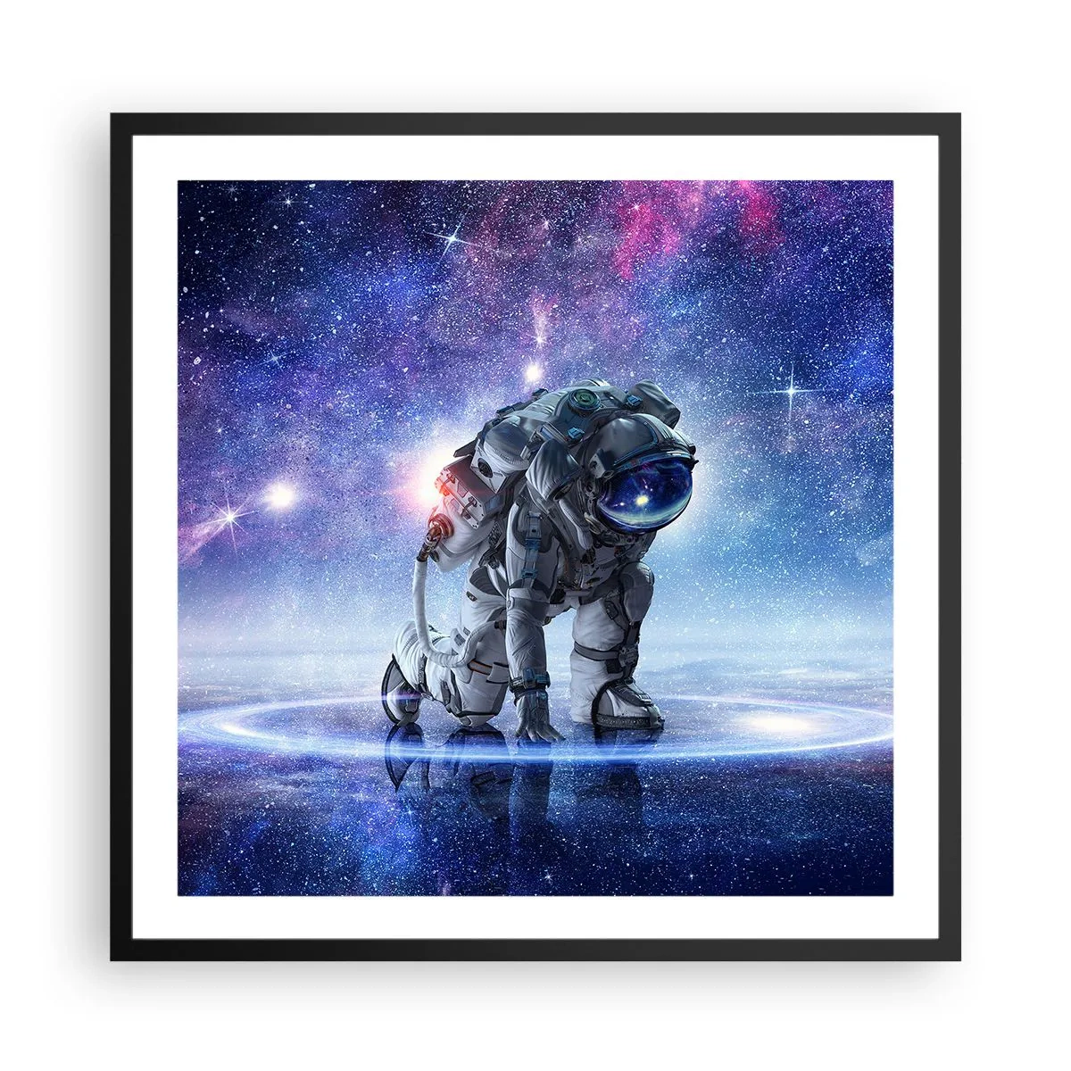 Poster in einem schwarzem Rahmen - Der Sternenhimmel über mir - 60x60 cm