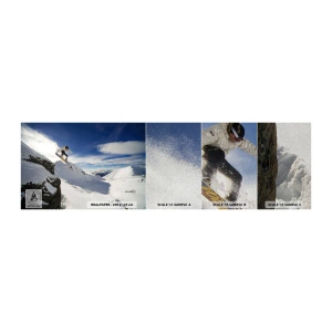 Fototapeten Muster Premium Sand - Freiheit ohne Grenzen - Snowboarden, Landschaft, Berge - 100x30 cm