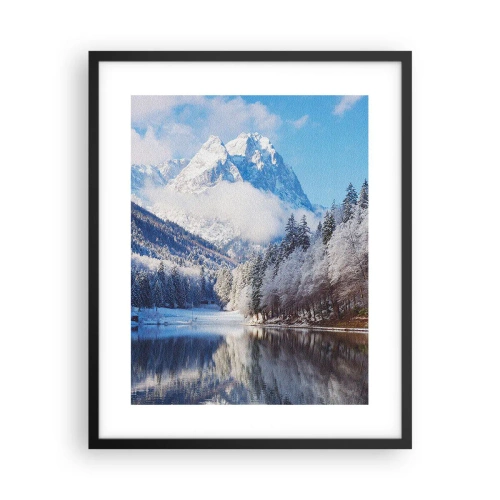 Poster in einem schwarzem Rahmen - Schneefang - 40x50 cm