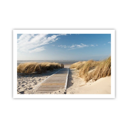 Poster - Hinter der Düne, im Rauschen des Grases - 91x61 cm