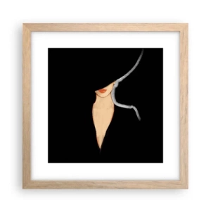 Poster in einem Rahmen aus heller Eiche - Eleganz und Stil - 30x30 cm