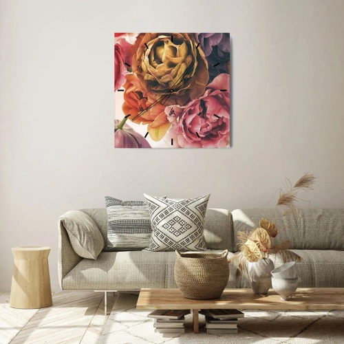 Wanduhr - Glasuhr - Eine Feier des Lebens - 40x40 cm