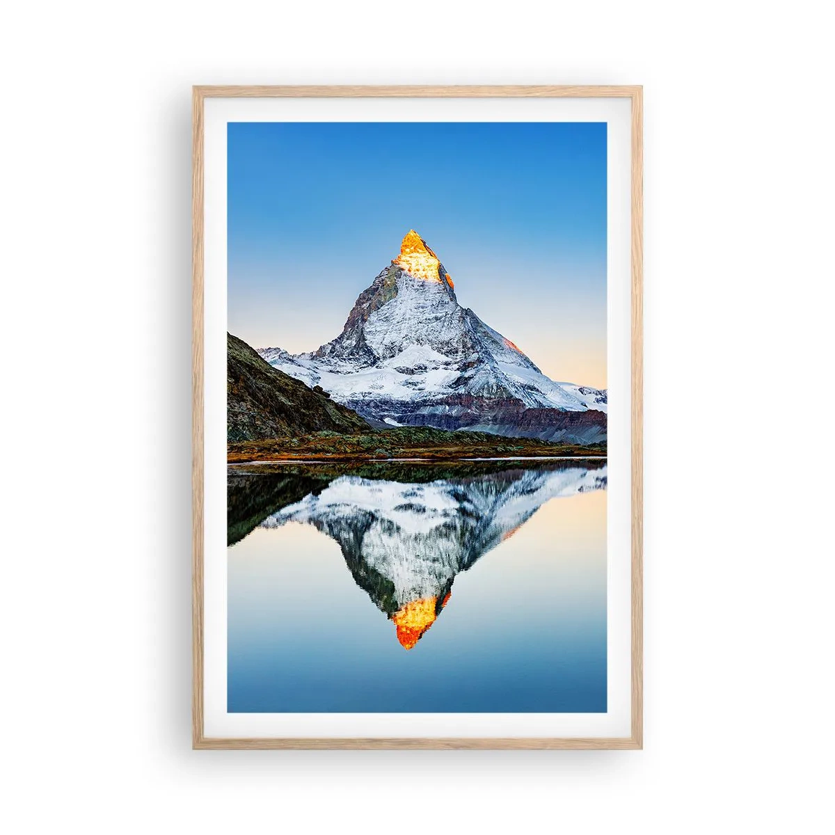 Poster in einem Rahmen aus heller Eiche - Zwei Welten - 61x91 cm