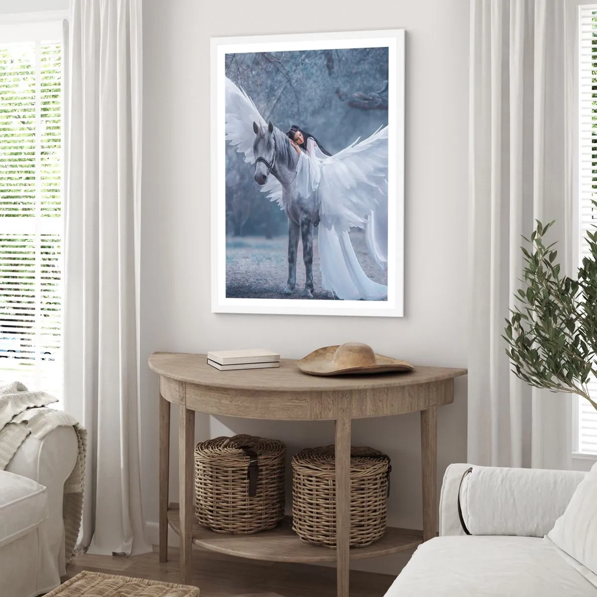 Poster in einem weißen Rahmen - Ein inspirierter Moment - 61x91 cm