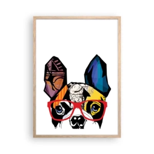 Poster in einem Rahmen aus heller Eiche - Intellektuelle - 50x70 cm