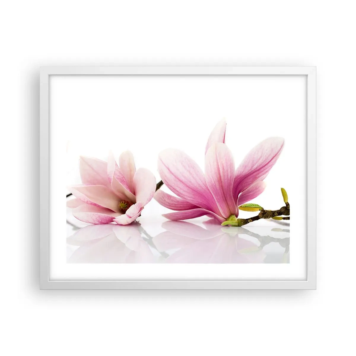 Poster in einem weißen Rahmen - Zart wie ein Frühlingswind - 50x40 cm