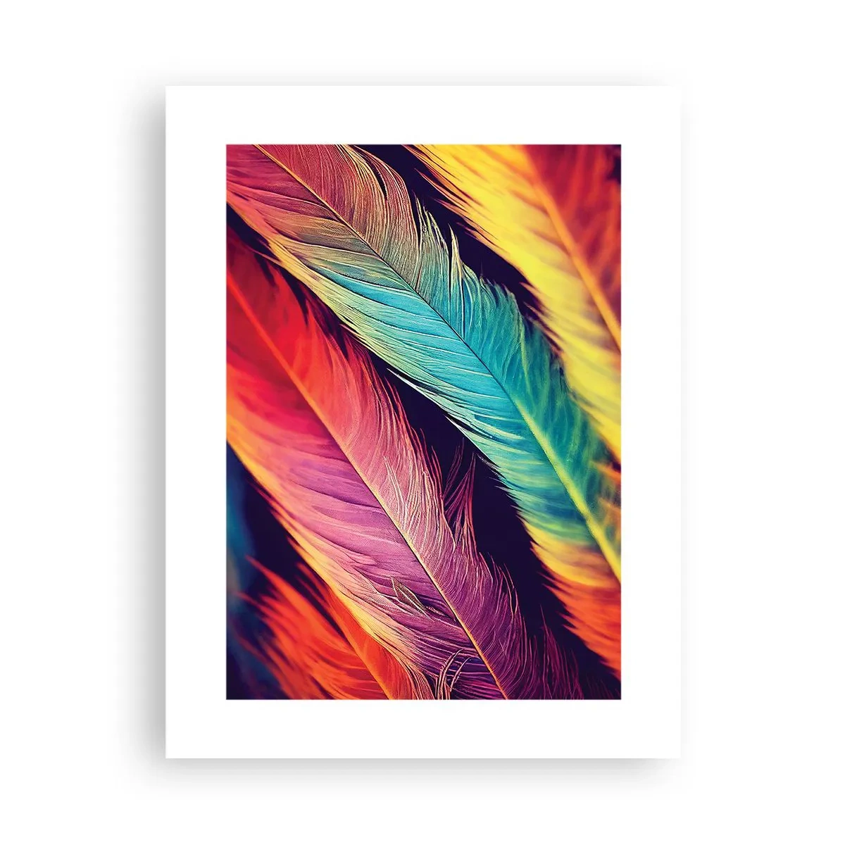 Poster - Gefiederter Regenbogen - 30x40 cm