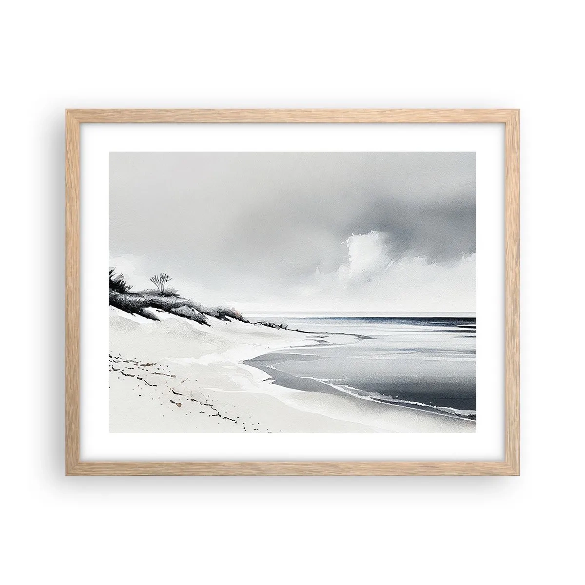 Poster in einem Rahmen aus heller Eiche - Für immer zusammen - 50x40 cm